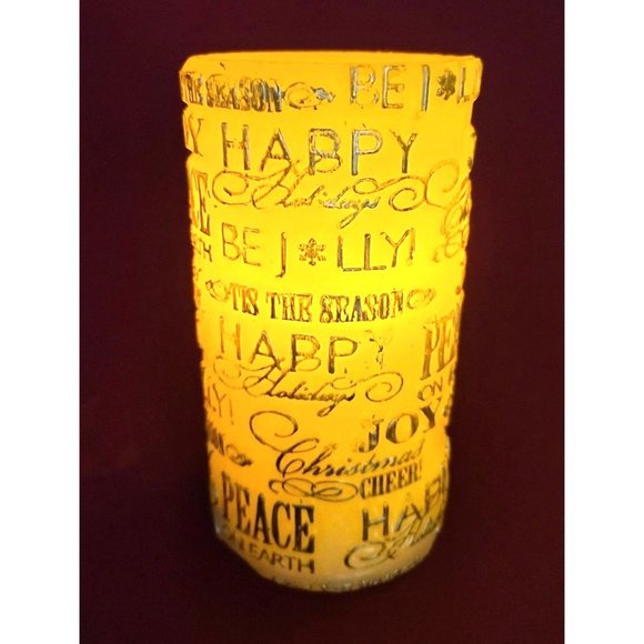 Christmas LED Candle Peace on Earth Words in Candle - Picture 4 of 12